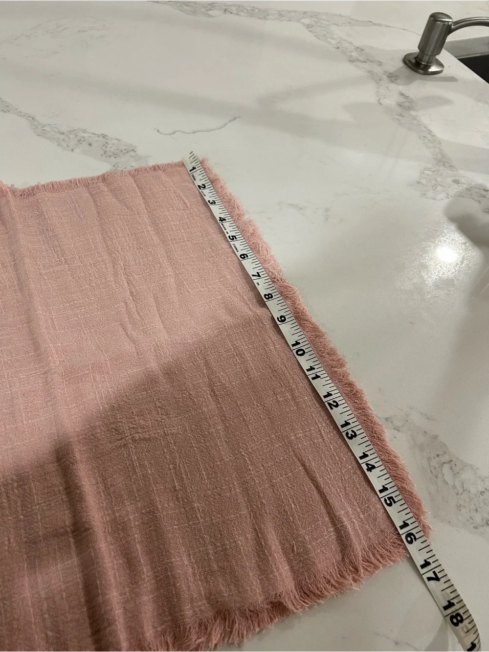 Dusty Rose Fringed Cloth Napkins – set of 10